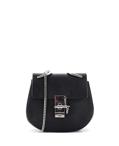Pre-Owned Chloe Mini Drew Crossbody Bag Leather