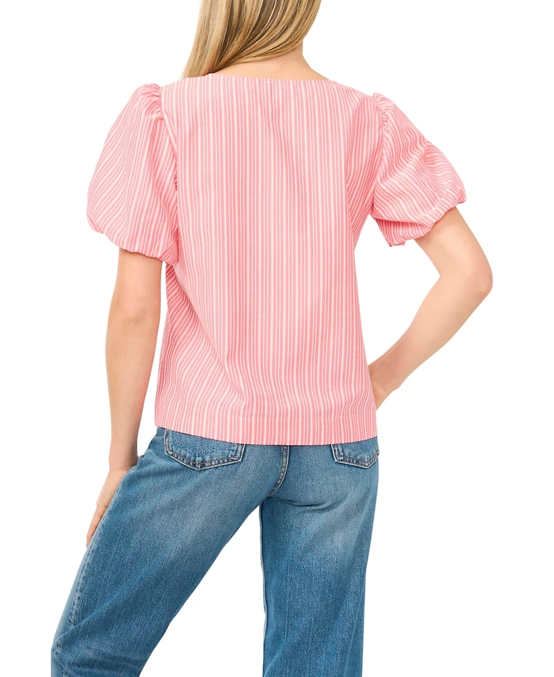 CeCe Women's Bubble-Sleeve Top