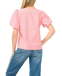 CeCe Women's Bubble-Sleeve Top