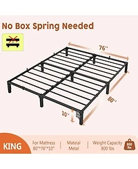 gaomon Bed Frame, Heavy Duty Metal Platform Bed Frame with Durable Iron Slat Support and Legs, No Box Spring Required