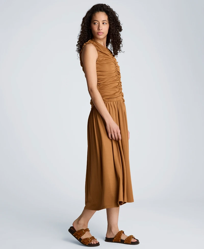 Kenneth Cole Women's Ruched A-Line Midi Dress
