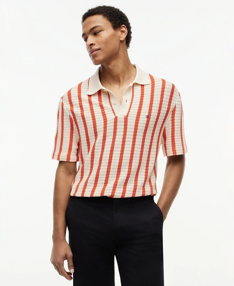 Tommy Hilfiger Men's Striped Regular-Fit Polo Shirt