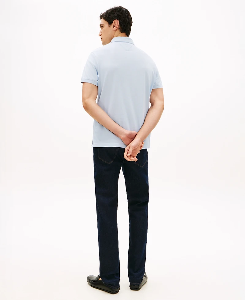 Tommy Hilfiger Men's Short Sleeve Embroidered Chest Stripe Polo Shirt