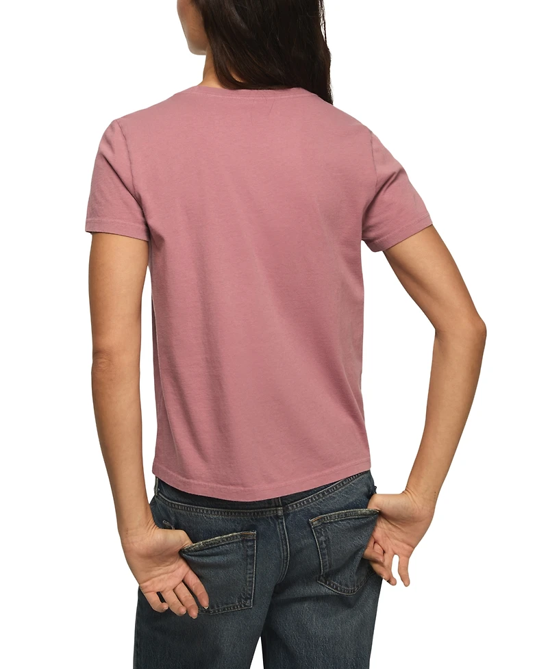 Lucky Brand Women's Classic Fit Woodstock Peace Love Music Crew Neck T-Shirt