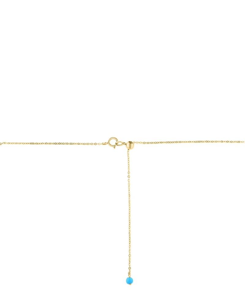 Effy Collection Turquoise (3.5 mm) Necklace in 14k Yellow Gold