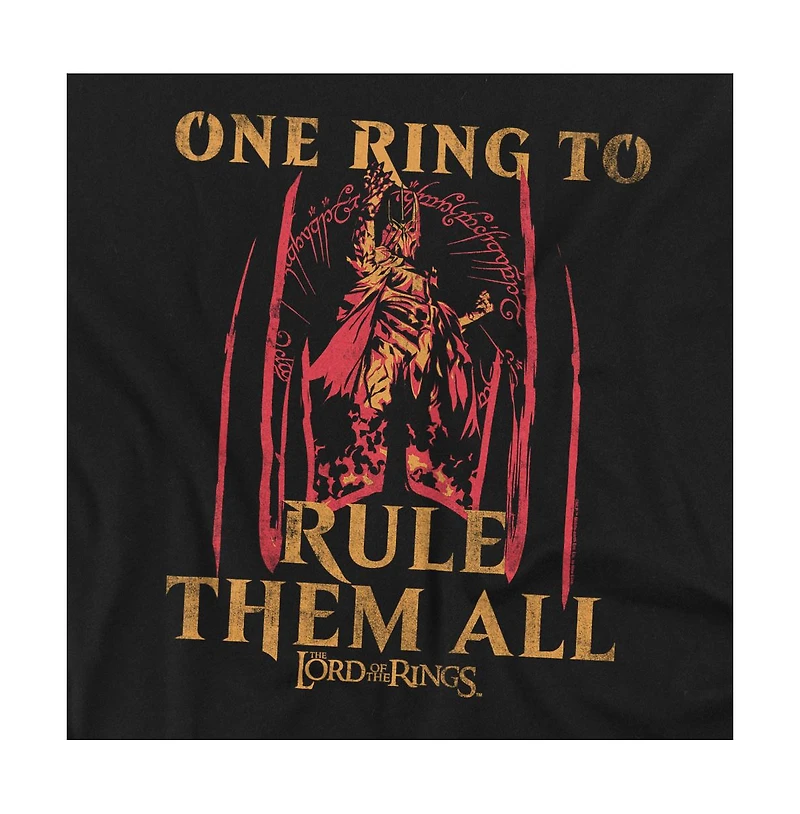 Lord Of The Rings Men's Sauron Helmet And Ring T-Shirt