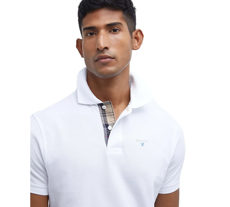 Barbour Men's Tartan Pique Polo Collar Shirt