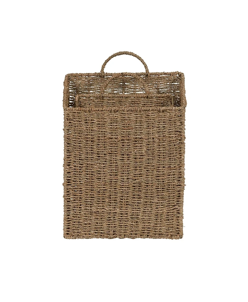 Household Essentials Rectangular Wicker Hanging Baskets, Set of 2, Small and Large