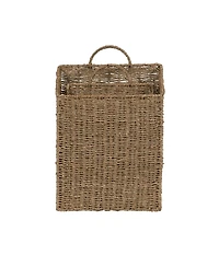 Household Essentials Rectangular Wicker Hanging Baskets, Set of 2, Small and Large