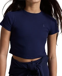 Polo Ralph Lauren Girls' 7-16 Ribbed Boxy T-Shirt