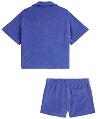Polo Ralph Lauren Girls' 2T-6X Terry Shirt & Short, 2-Piece Set