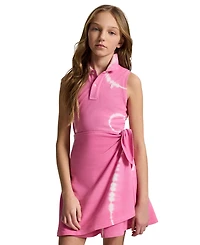 Polo Ralph Lauren Girls' 7-16 Tie-Dye Faux-Wrap Mesh Dress