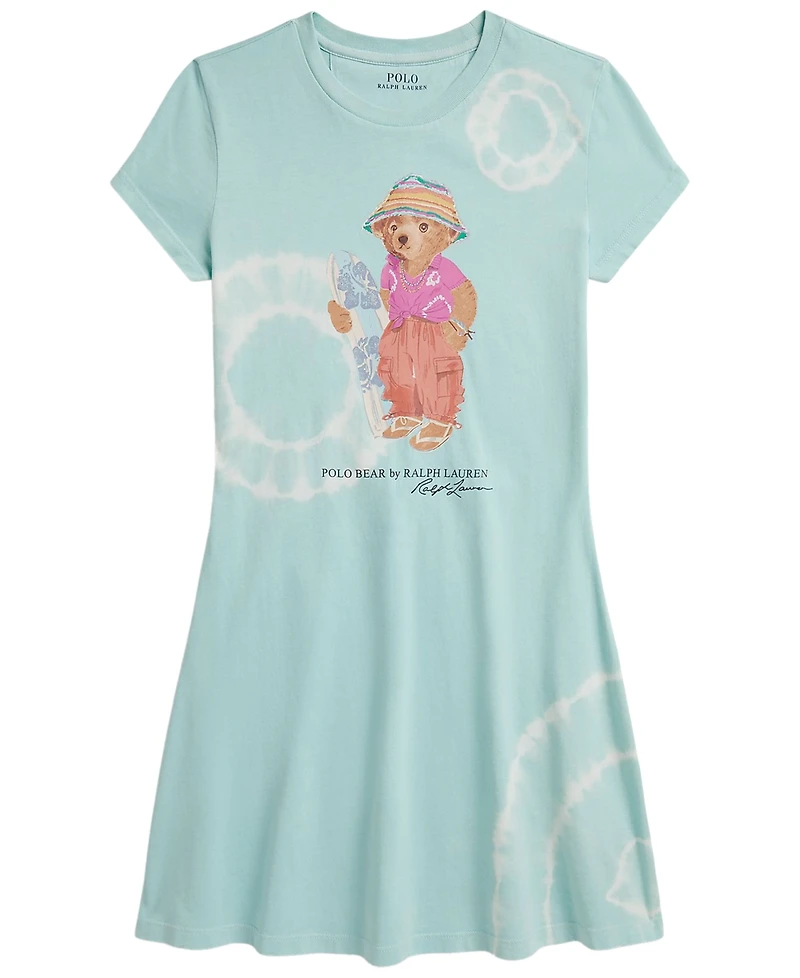 Polo Ralph Lauren Girls' 7-16 Tie-Dye Bear Cotton Jersey Dress