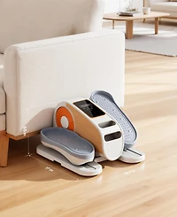 Under Desk Elliptical Machine Pedal Exerciser 12 Speeds with Remote & Resistance Bands