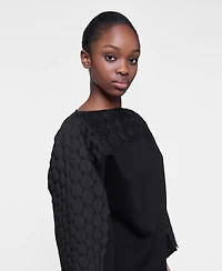 Leem Women's Quilted Embroidered Top