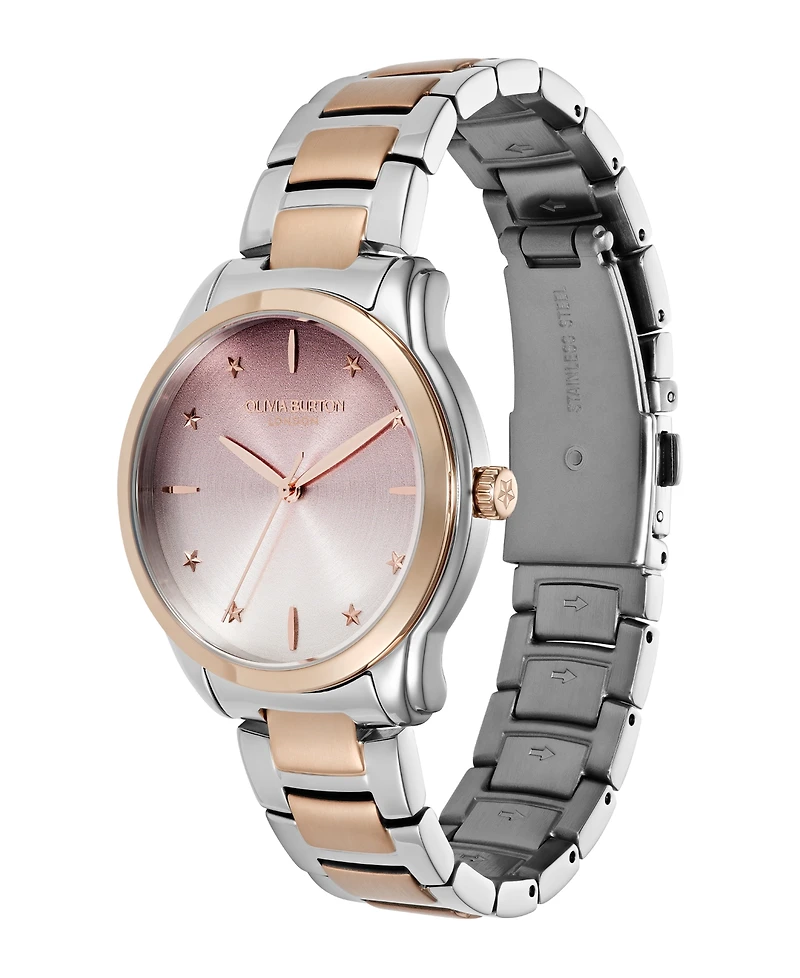 Olivia Burton Women's Colourwave Two Tone Stainless Steel Bracelet Watch, 36mm