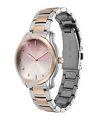 Olivia Burton Women's Colourwave Two Tone Stainless Steel Bracelet Watch, 36mm