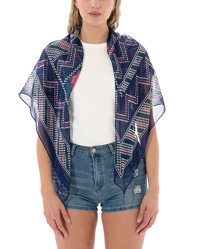 Marcus Adler Satin Abstract Scarf