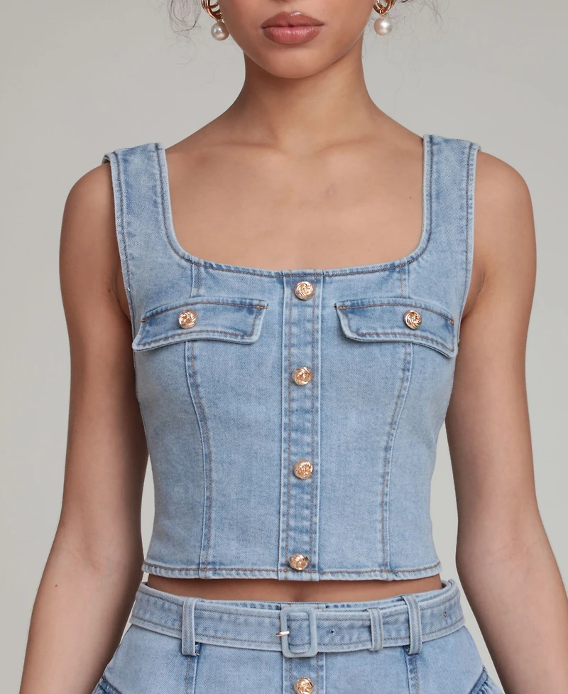 Avec Les Filles Women's Scoop Neck Top