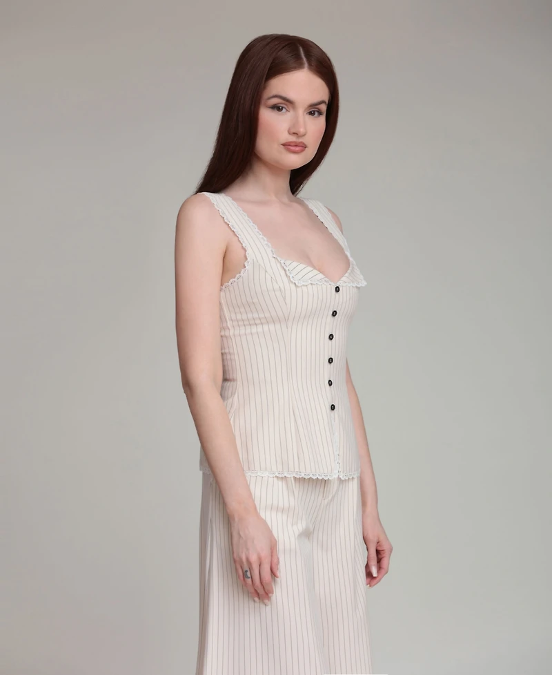 Avec Les Filles Women's V-Neck Top