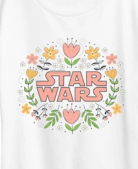 Hybrid Apparel Plus Star Wars Floral Logo Short-Sleeve Graphic T-Shirt