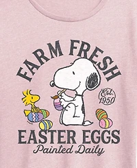 Hybrid Apparel Plus Peanuts Farm Fresh Easter Eggs Short-Sleeve Graphic T-Shirt