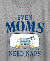 Hybrid Apparel Plus Winnie The Pooh Even Moms Need Naps Short-Sleeve Graphic T-Shirt