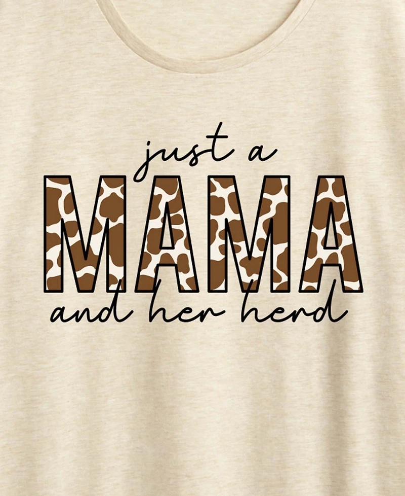 Hybrid Apparel Plus Instant Message Mama And Her Herd Short-Sleeve Graphic T-Shirt