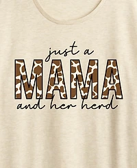 Hybrid Apparel Plus Instant Message Mama And Her Herd Short-Sleeve Graphic T-Shirt