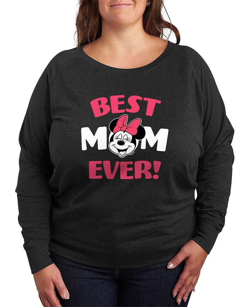 Hybrid Apparel Plus Disney Best Mom French Terry Long-Sleeve T-Shirt