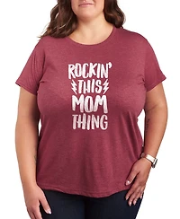 Hybrid Apparel Plus Instant Message Rockin This Mom Thing Short-Sleeve Graphic T-Shirt