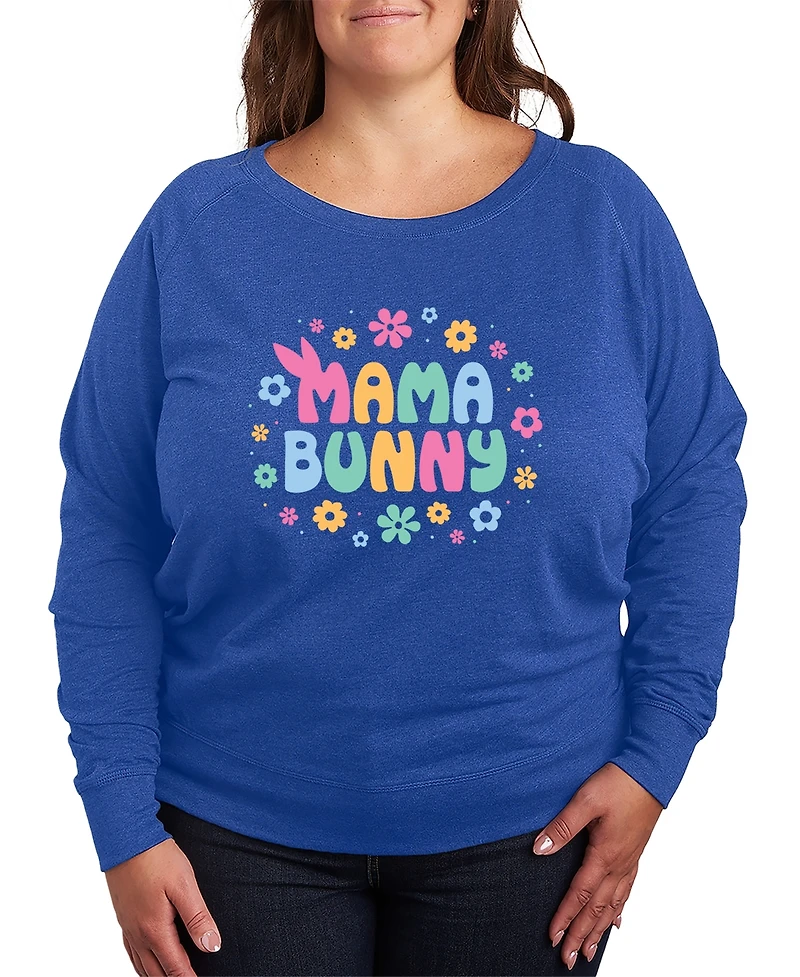 Hybrid Apparel Plus Instant Message Bunny Mama French Terry Long-Sleeve T-Shirt