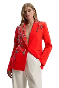 Karen Millen Women's Embellished Single Breasted Blazer