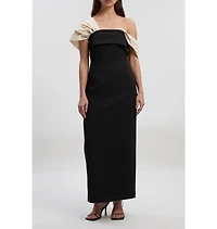 Karen Millen Women's Tailored Taffeta Sleeve Maxi Dress