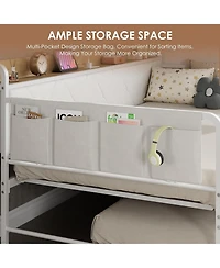 gaomon Daybed with Trundle and Led Light, Twin Size Bed Frame with Upholstered Headboard and Charging Station, Metal Frame Sofa Day Bed for Bedroom