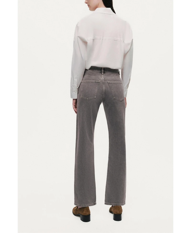 Nocturne Women's Washed Straight-Leg Jeans