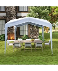 Mecale 10x10 ft Pop-Up Canopy Tent with Wheeled Bag, 8 Stakes & 4 Wind Ropes