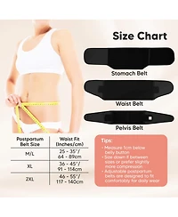 KeaBabies Maternity 2-Pack Revive 3 in 1 Postpartum Belly Band, Post Partum Belly Support Recovery Wrap, Postpartum Waist Binder Shapewear