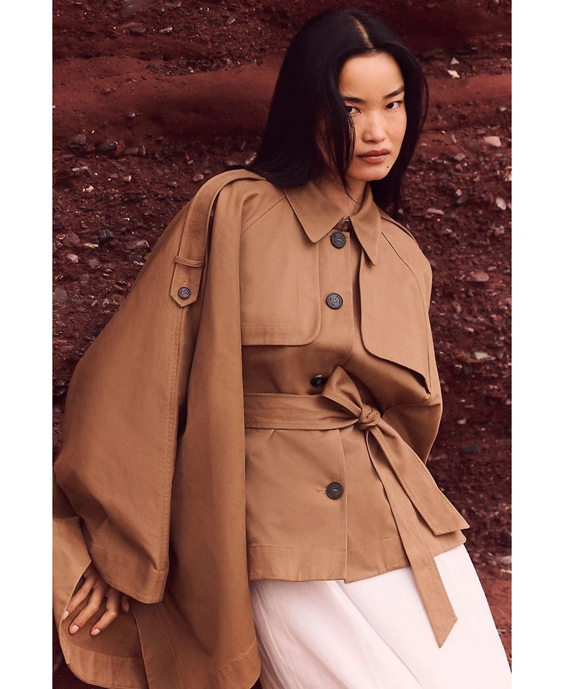 Karen Millen Women's Cape Detail Trench Coat