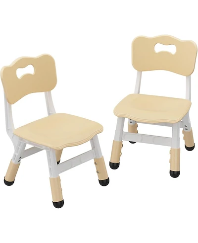 gaomon Kids Chair 2 Pack, 3 Levels Height Adjustable Kid Chair, Plastic Toddler Chairs for Children Boys Girls Age 2-6, Suitable Indoor Use, Home