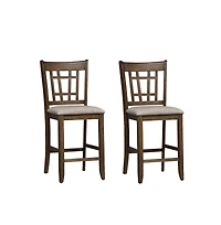 Liberty Furniture Santa Rosa 24 Inch Lattice Back Counter Chair-Set of 2 in Antique Honey