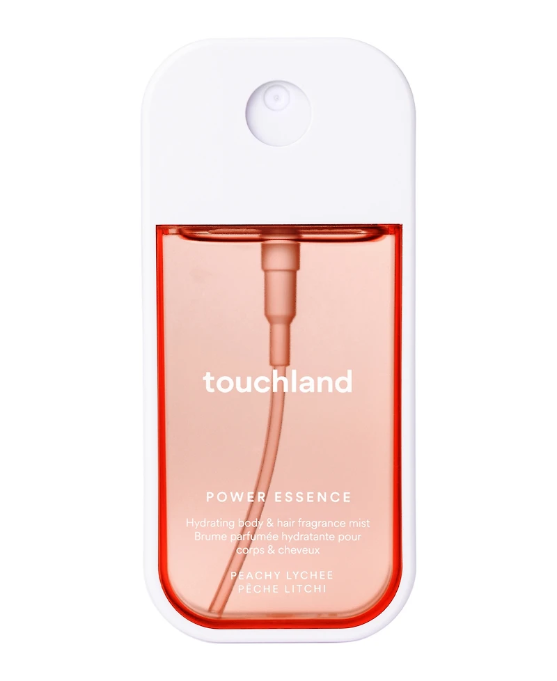 Touchland Power Essence Peachy Lychee Body and Hair Fragrance Mist, 2 oz.