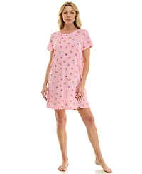 Jaclyn Intimates Women's Relaxed Short-Sleeve Sleep Shirt