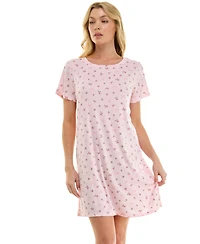 Jaclyn Intimates Women's Relaxed Short-Sleeve Sleep Shirt