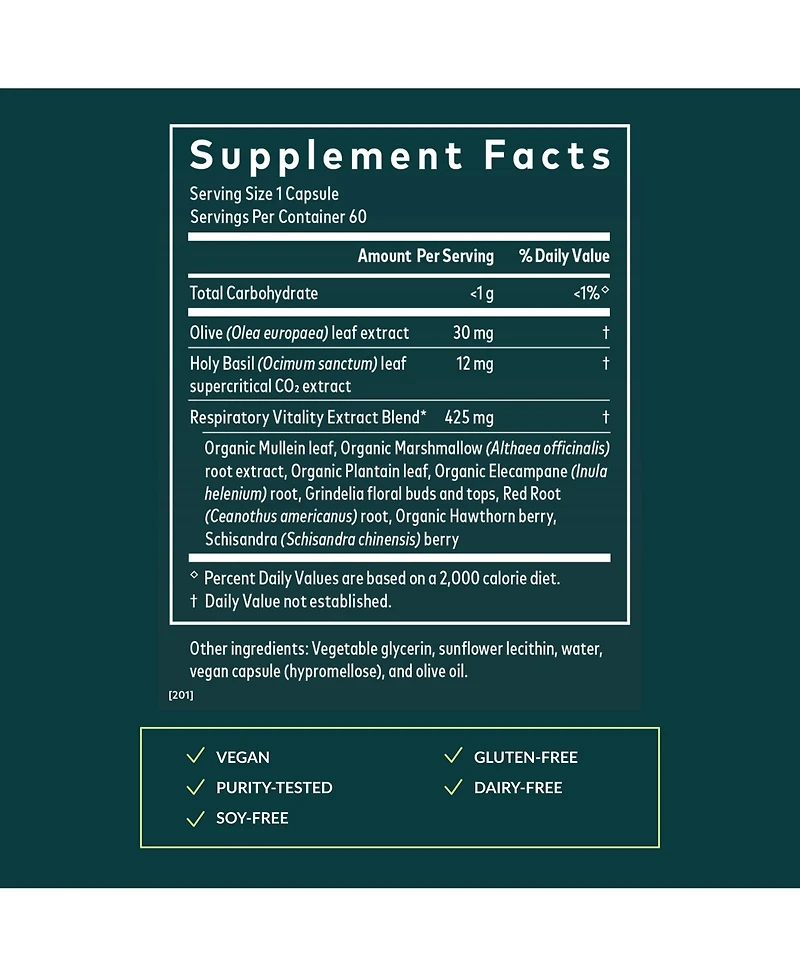 Gaia Herbs Mighty Lungs - Lung Support Supplement to Help Maintain Overall Lung & Respiratory Health