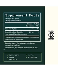 Gaia Herbs Cranberry Concentrate - Helps Maintain Urinary Tract Health - Made With Organic Cranberry Fruit Juice Extract in Convenient Capsules