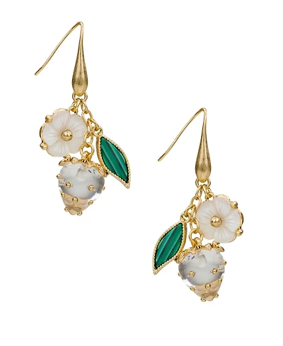 Patrica Nash Gold-Tone Plated Strawberry Wire Drop Earrings