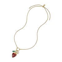Patrica Nash Gold-Tone Plated Strawberry Pendant Necklace