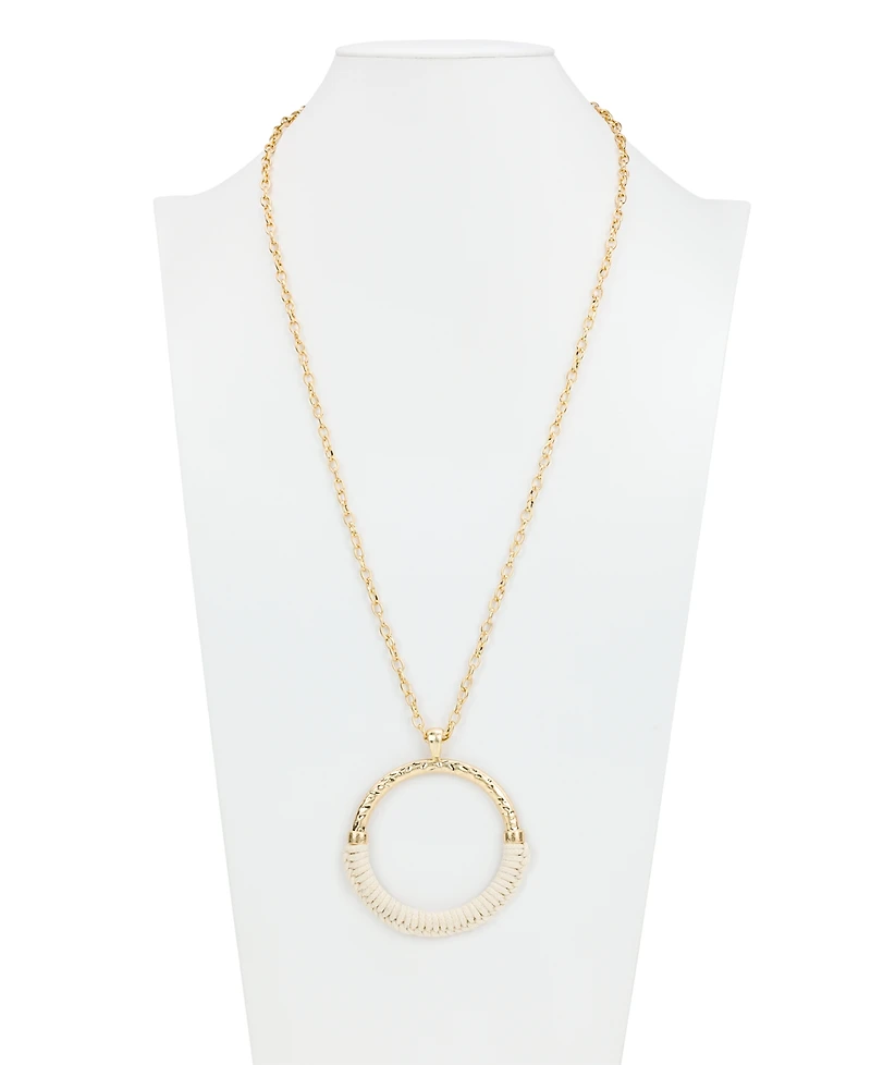 Patrica Nash Gold-Tone Plated Wrapped Ring Pendant Necklace
