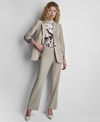 Dkny Women's Newspaper-Print One-Button Blazer